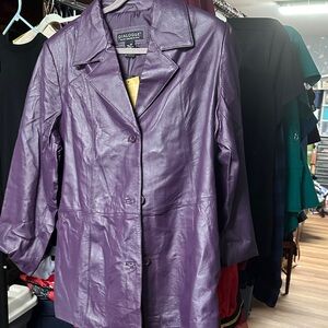 Dialogue Women's Rich Purple Leather Jacket